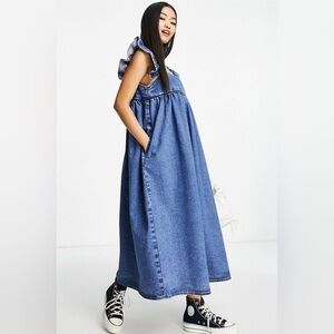 ASOS DESIGN cotton blend denim dress